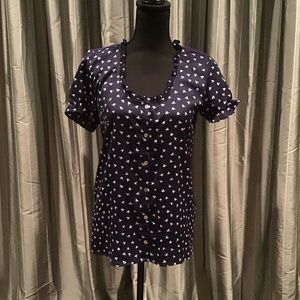 Anthropologie Dolan Left Coast Blue Blouse